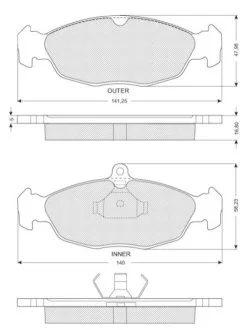 Гальмівні колодки дискові для STARLINE BD S024 фото товару