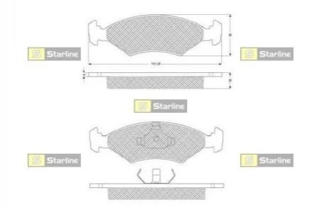 <strong>Тормозные колодки дисковые STARLINE BD S033 (фото 1)</strong>