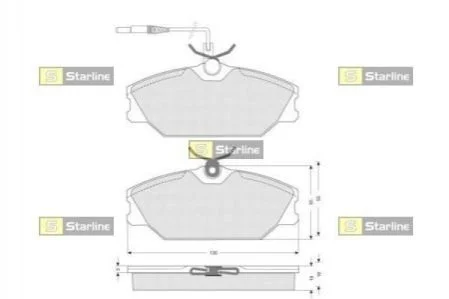 Гальмівні колодки дискові для Renault STARLINE BD S034 фото товару