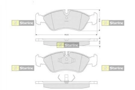 <strong>Гальмівні колодки дискові STARLINE BD S037 (фото 1)</strong>