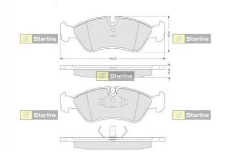 Гальмівні колодки дискові для STARLINE BD S037 фото товару