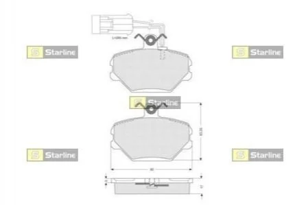 Гальмівні колодки дискові для STARLINE BD S044 фото товару