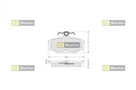 Гальмівні колодки дискові для Ford STARLINE BD S045 фото товару