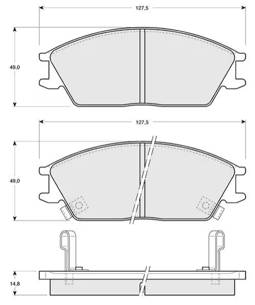 <strong>Гальмівні колодки дискові STARLINE BD S047 (фото 1)</strong>