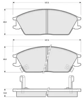 Гальмівні колодки дискові для Hyundai STARLINE BD S047 фото товару