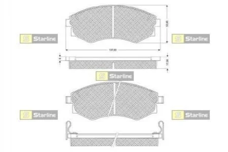 <strong>Гальмівні колодки дискові STARLINE BD S051 (фото 1)</strong>