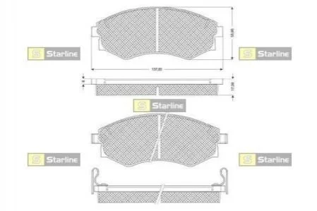 Гальмівні колодки дискові для Nissan, Infiniti STARLINE BD S051 фото товару