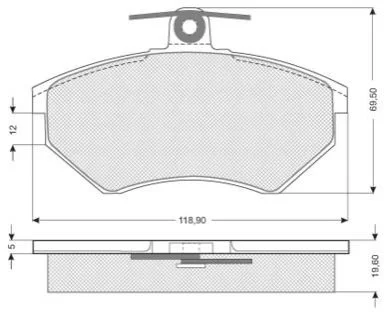 Тормозные колодки дисковые для Volkswagen STARLINE BD S052 фото товара