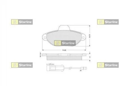 <strong>Гальмівні колодки дискові STARLINE BD S057 (фото 1)</strong>