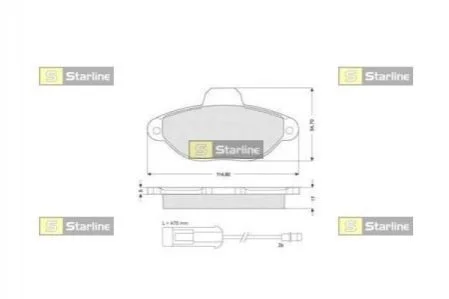 Гальмівні колодки дискові для Fiat STARLINE BD S057 фото товару
