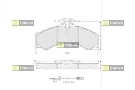 Тормозные колодки дисковые для Mercedes STARLINE BD S061 фото товара