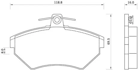 Гальмівні колодки дискові для STARLINE BD S062 фото товару