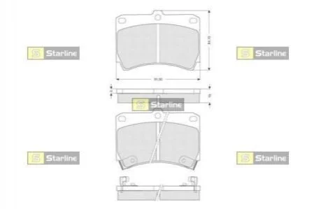 <strong>Гальмівні колодки дискові STARLINE BD S063 (фото 1)</strong>