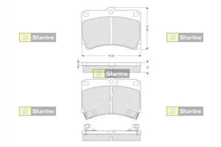 Гальмівні колодки дискові для STARLINE BD S063 фото товару