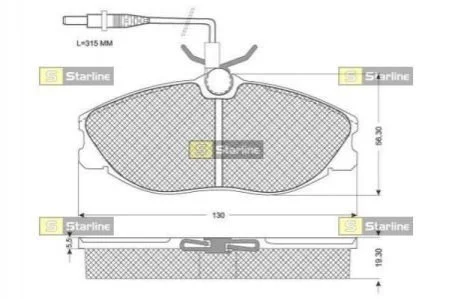 <strong>Гальмівні колодки дискові STARLINE BD S065 (фото 1)</strong>