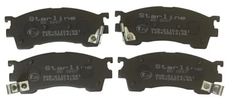 Гальмівні колодки дискові для Mazda, Lexus STARLINE BD S067 фото товару