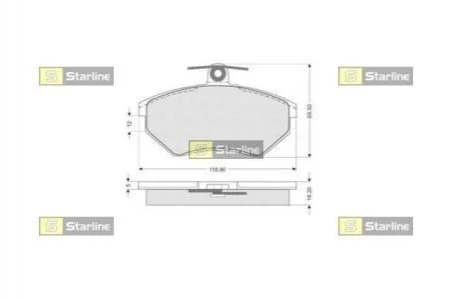 Гальмівні колодки дискові для STARLINE BD S071 фото товару