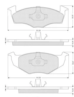 Гальмівні колодки дискові для Volkswagen, Seat STARLINE BD S072 фото товару