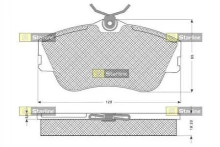 Гальмівні колодки дискові для STARLINE BD S074 фото товару