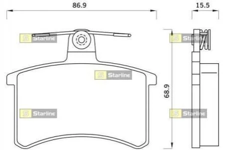 <strong>Гальмівні колодки дискові STARLINE BD S078 (фото 1)</strong>