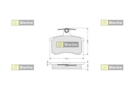 <strong>Тормозные колодки дисковые STARLINE BD S080 (фото 1)</strong>