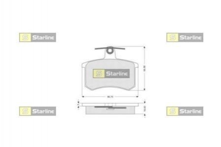 Тормозные колодки дисковые STARLINE BD S080 фото товара