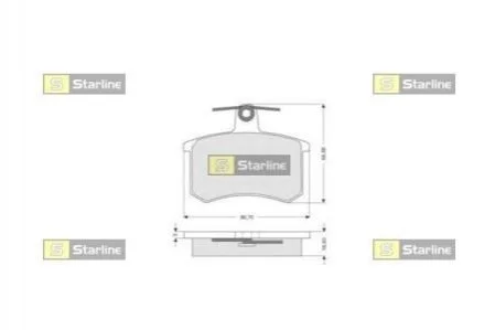 Тормозные колодки дисковые для STARLINE BD S080 фото товара
