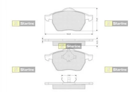 <strong>Гальмівні колодки дискові STARLINE BD S087 (фото 1)</strong>