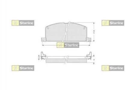 Гальмівні колодки дискові для STARLINE BD S090 фото товару