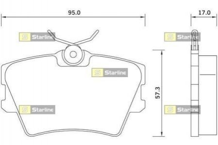 Тормозные колодки дисковые STARLINE BD S097 фото товара