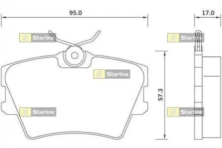 Гальмівні колодки дискові для STARLINE BD S097 фото товару