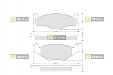 Тормозные колодки дисковые STARLINE BD S100