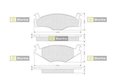 Гальмівні колодки дискові для STARLINE BD S100 фото товару