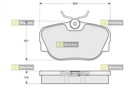 <strong>Гальмівні колодки дискові STARLINE BD S102 (фото 1)</strong>