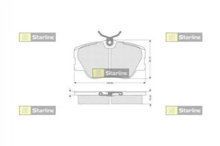<strong>Гальмівні колодки дискові STARLINE BD S104 (фото 1)</strong>