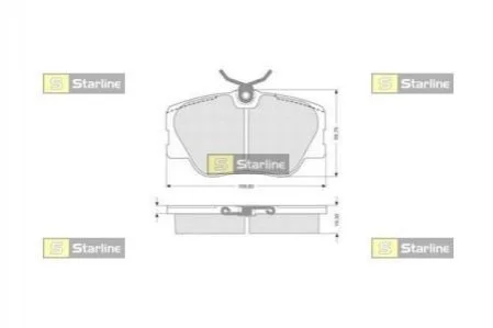 Гальмівні колодки дискові для STARLINE BD S104 фото товару