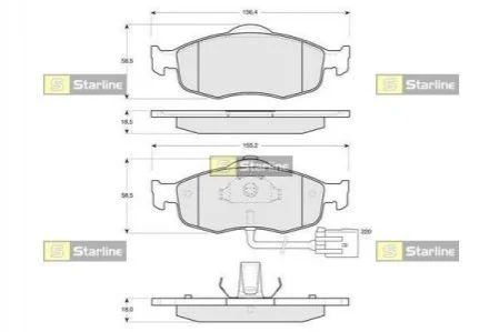 <strong>Тормозные колодки дисковые STARLINE BD S105 (фото 1)</strong>
