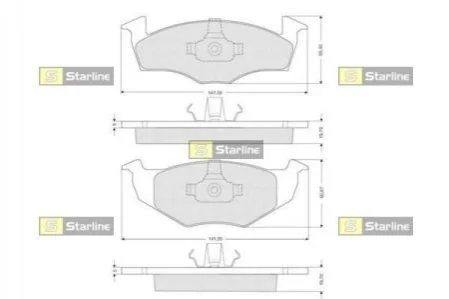 <strong>Гальмівні колодки дискові STARLINE BD S118 (фото 1)</strong>
