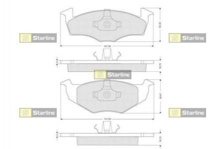 Гальмівні колодки дискові STARLINE BD S118