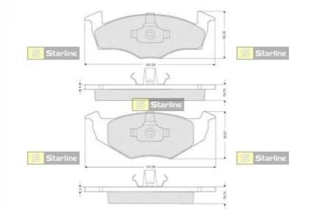 Гальмівні колодки дискові для STARLINE BD S118 фото товару