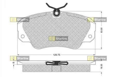 <strong>Гальмівні колодки дискові STARLINE BD S121 (фото 1)</strong>