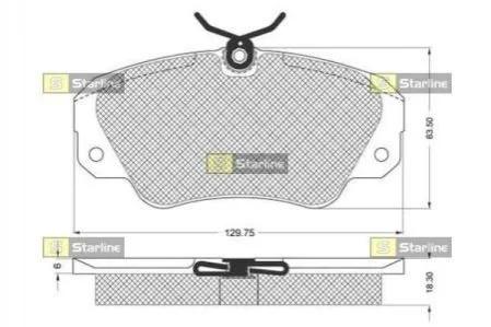 Гальмівні колодки дискові для Opel, Vauxhall STARLINE BD S121 фото товару