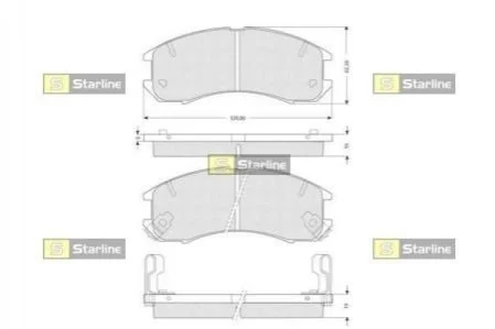 Гальмівні колодки дискові для Mazda STARLINE BD S126 фото товару