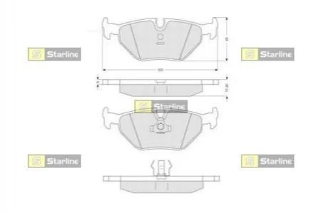<strong>Гальмівні колодки дискові STARLINE BD S131 (фото 1)</strong>