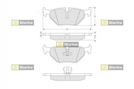 Тормозные колодки дисковые STARLINE BD S131 (фото 1)