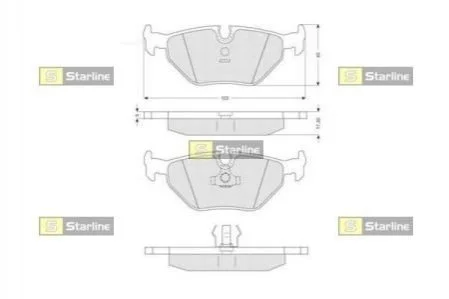 Гальмівні колодки дискові для STARLINE BD S131 фото товару