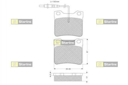 <strong>Тормозные колодки дисковые STARLINE BD S132 (фото 1)</strong>