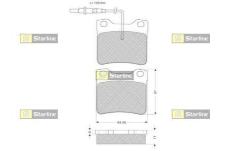 Тормозные колодки дисковые STARLINE BD S132 (фото 1)