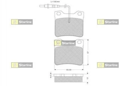Тормозные колодки дисковые для Peugeot STARLINE BD S132 фото товара
