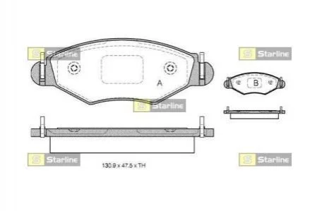 <strong>Тормозные колодки дисковые STARLINE BD S133 (фото 1)</strong>